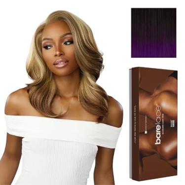 Imagem de Sensationnel Bare lace 13x6 wigs - unit 14 glueless synthetic with 180 degree preplucked hairline non lifting 2040 larger grid thinner lace - BareLace unit 14 (TD/PURPLE)