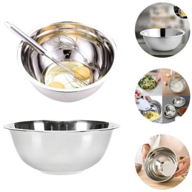 Imagem de Tigela Cumbuca Bacia Saladeira Grande De Aço Inox  2,4L - Top