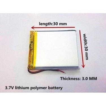 Imagem de Bateria 210  Mah  3,7v  3mm X 30mm X 30mm Cr - bgb