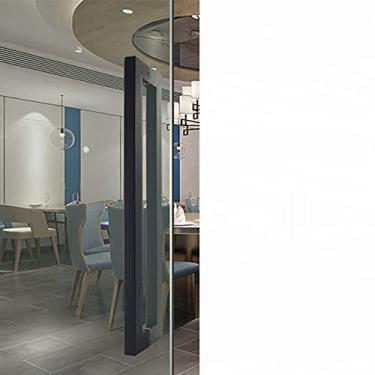 Imagem de Maçaneta de porta de vidro de aço inoxidável, puxadores de portas de correr de cor preta mate, puxador de porta tubular costas com costas para portas emolduradas de madeira/vidro/1200 mm (preto