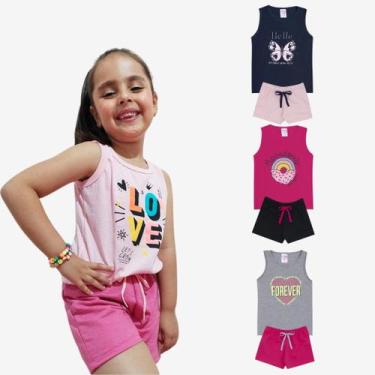 Imagem de Kit Sortido 6 Peças de Roupas Infantil Menina Kit 3 Conjuntos Infantil