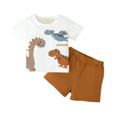Imagem de Conjunto de Shorts e Camisa de Dinossauro para Meninos (0-3 anos) - Ve