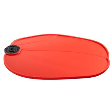 Imagem de Charles Viancin Tábua de corte de silicone grande – Tapete de corte flexível com design de papoula – 30,5 x 40,6 cm