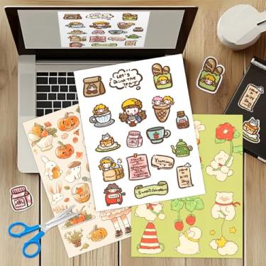 Imagem de 100 folhas de papel adesivo imprimível de 21,6 x 28 cm, funciona com impressora a laser a jato de tinta e criut, adesivo de papel branco fosco em branco LabelChoice para máquinas de corte inteligentes