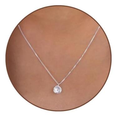 Imagem de Colar Correntinha Veneziana Prata 925 Ponto De Luz Redondo - Beija Le 