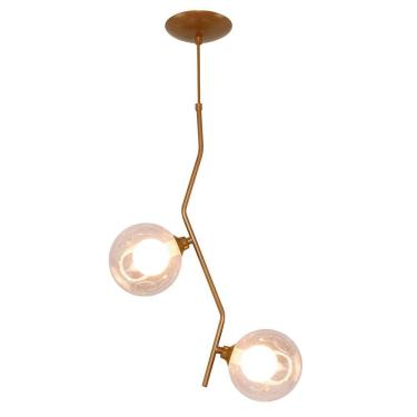 Imagem de Pendente Aro Duplo Angular Jabuticaba Cobre Harmony Ambar