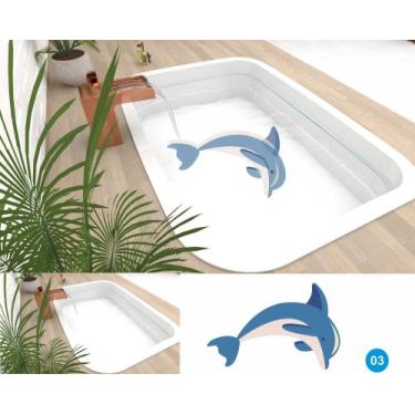 Imagem de Adesivo Para Fundo De Piscinas Com Proteção Uv - Golfinhos + selante 1