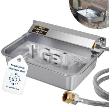 Imagem de Dispensador de água automático PETHIND 3.8L para cães em aço inoxidáve