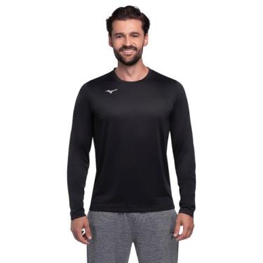 Imagem de Camiseta de Treino Manga Longa Mizuno Energy 2.0 Masculina, Preto, M