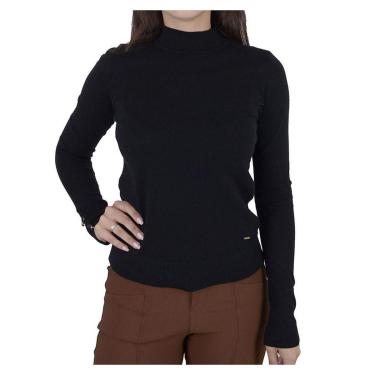 Imagem de Blusa Feminina Alpelo Sueter Tricot Kohl Preta - 1090-Feminino