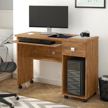 Imagem de Mesa Para Computador Vicenza Lukaliam com Gaveta e Rodízios - Lukaliam