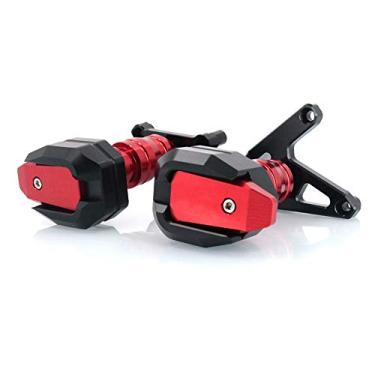 Imagem de Acc-Creativity Motocicleta CNC Alumínio Motor Crash Guard Case Frame Sliders Protector Proteção contra quedas Compatível com Honda CBR650F CBR650R CB650F CB650R 14-20 (Vermelho)