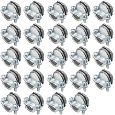Imagem de MAKERELE Pacote com 24 conectores de cabo tipo braçadeira de 3/4 polegadas - Listado pela UL - Liga de zinco durável - Ideal para conduíte metálico - Braçadeiras de fio de caixa elétrica