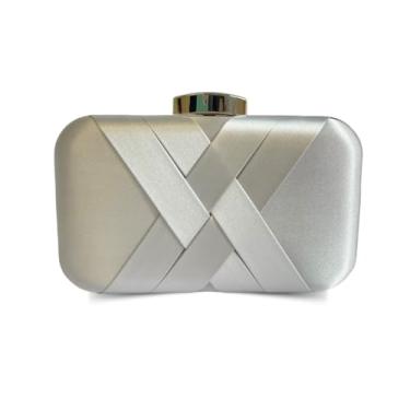 Imagem de Bolsa Clutch Carteira De Mão Fashion Vera Deslumbrante Compacta (Prata)