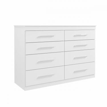 Imagem de Cômoda Batrol Genova Com 8 Gavetas Branco Brilho