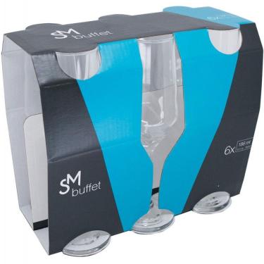 Imagem de Conjunto De Taças Para Champanhe Sm Buffet 186ml 6 Peças Transparente