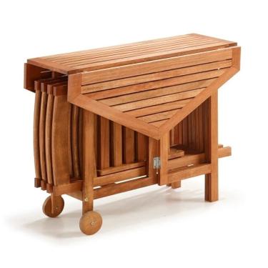 Imagem de Mesa Hexagonal Com 4 Cadeiras Dobráveis