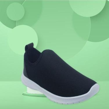 Imagem de Tenis colegial infantil unissex menino e menina preto escolar - Clarab