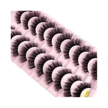 Imagem de Cílios Postiços De Vison Falso Cat-Eye Fluffy 8D Wispy Long Thick Volu
