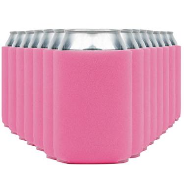 Imagem de CURRENT CO. Capas Térmicas Para Latas De Cerveja Em Branco (Pacote Com 110) Coolies Macios E Isolados - Koolies Htv Friendly A Granel Garrafas Blanks Vinil Projetos Lembrancinhas Casamento (Rosa)