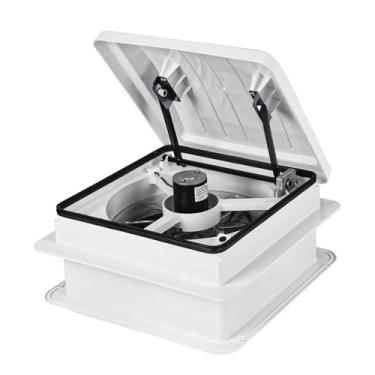 Imagem de LCyindu Ventilador De Teto Para Trailer 14", 4 Velocidades, Reversível, 12 V, Baixo Ruído, Proteção Uv, Abertura Manual Trailer, Viagem, Reboque Carga