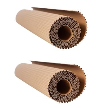 Imagem de SDMY Rolo De Papelão Ondulado Marrom 16 Pés X 12 Pol., Face Única, Com Flauta B, Para Embalagem, Transporte, Armazenamento E Artesanato Faça Você Mesmo, Papel Embrulho Durável Proteção Projetos Pers