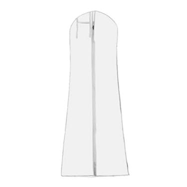 Imagem de Xiaokeis Bolsa Para Roupas, Capa Protetora De Terno À Prova Sujeira Com Zíper Vestidos Longos, Bolsas Transparentes Casamento, Armazenamento Noiva (Tamanho: 160 Cm)