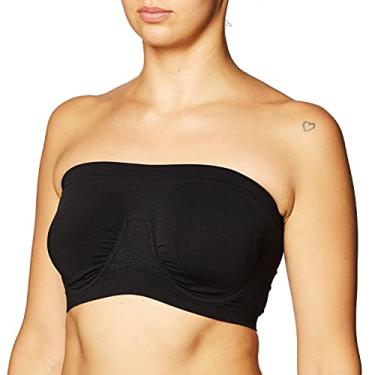 Imagem de Ahh By Rhonda Shear Women's Angel Seamless Underwire Bandeau Bra, Black, M
