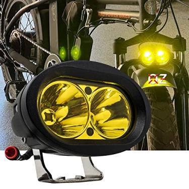 Imagem de OZ-USA Farol De Led Alto Desempenho Para Bicicleta Elétrica, Amarelo Neon, Compatível Com Bicicletas Elétricas Radmini, Radrover, Radexpand, Radrunner