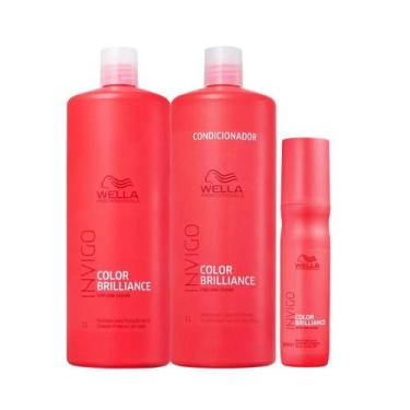 Imagem de Wella Brilliance Sh 1000ml + Cond 1000ml + Leave-in 150ml - Wella prof
