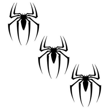 Imagem de 3 Adesivos Homem Aranha Caminhão Carro Tanque Moto - Preto - Jhow Ades