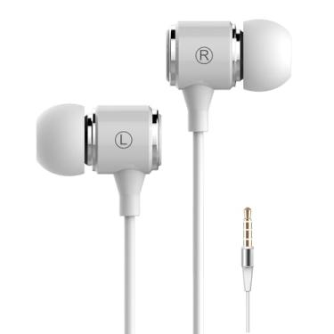 Imagem de WMSZMSM Fones de ouvido com cabo extra longo para PC, TV, fones de ouvido sem microfone, plugue, fones de ouvido para computador, sem microfone, branco, 1,8 m