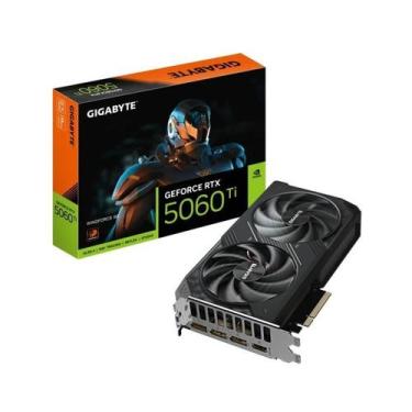 Imagem de Placa de Vídeo Gigabyte GeForce RTX 5060 Ti Windforce 8GB GDDR7 128 Bi