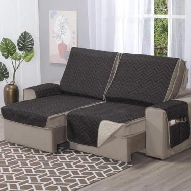 Imagem de Protetor Sofá Retrátil Capa 4 Lugares 2,40M Assento Dupla - Ametista D