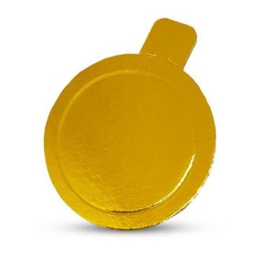 Imagem de 125 Base Laminada para Doces Redondo Nº5,5 Dourado - AAZ