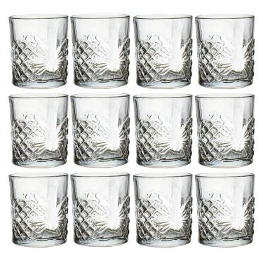 Imagem de Jogo de Copos de Vidro De Whisky Rozana Transparente 310ml 12 peças - Casambiente