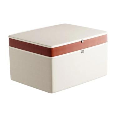 Imagem de ＫＬＫＣＭＳ Bolsa dobrável para guardar roupas, cobertor, organizador de roupas, bolsa portátil para guardar brinquedos, caixa de armazenamento para roupa de, 2 Camadas 63x43x35cm