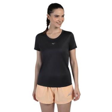 Imagem de Camiseta de Corrida Feminina Mizuno Run Spark, Preto, M