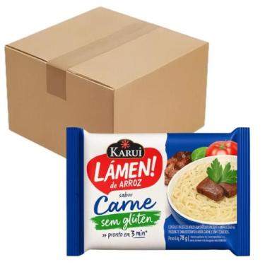 Imagem de Kit 10 Lámen De Arroz Sem Glúten Karui Sabor Carne 78g