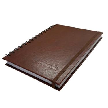 Imagem de Sketchbook Caderno De Desenho A5 150g/m² zinbook Basics Marrom Capa Dura Folha Branca Sem Pauta Wire-o