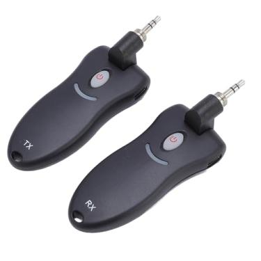 Imagem de Yunseity de Guitarra Sem Fio, Receptor de Transmissor de Guitarra Sem Fio de 2,4 GHz de até 100 Pés, 2 * Adaptador de 6,35 Mm a 3,5 Mm, para Instrumentos Elétricos de Guitarra