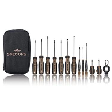 Imagem de Spec Ops Conjunto de chaves de fenda de 12 peças, 5 Phillips, 5 ranhuras, 2 torx, ponta magêntica, 3% doado para veteranos