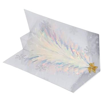 Imagem de KIMISS Cartões de Natal Em 3D Com Tema de árvore Glitter, Cartão de Férias Pop -up, Processo de Estampagem, Papel Deco, Design Em Relevo para Desejos de Férias (#11)
