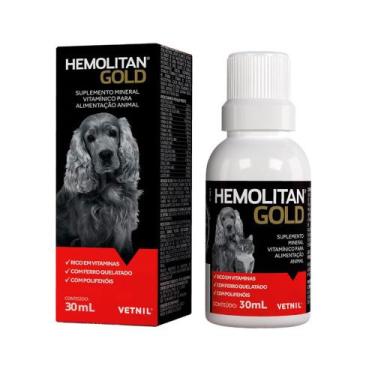 Imagem de Hemolitan Gold Suplemento Vetnil Gotas 30ml