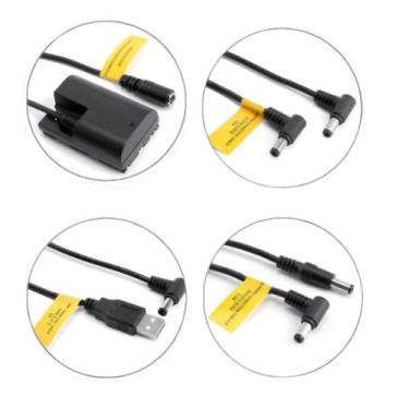 Imagem de Kit Cabos WV-VFU0 com Adaptador de Bateria LP-E6 para Canon - Rolux / 