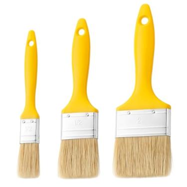 Imagem de Pincéis Kit 3 Tricha para Pintura e Artesanato, Cerdas Macias, 1", 1/5" e 2"