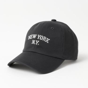 Imagem de Boné NY New York Retro Masculino Aba Curva, Cinza