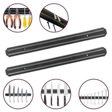 Imagem de Kit 2 Suporte Barra Magnética Faca Organiza Ferramenta 50Cm - Logospan