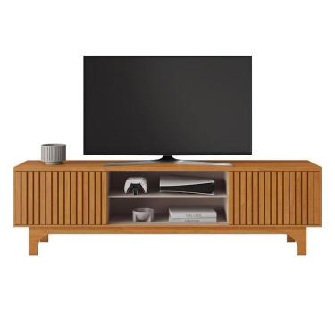 Imagem de Rack para TV Até 70 Polegadas Trunfo 2 Portas 1 Prateleira Cinamomo - Jcm Móveis