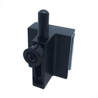 Imagem de Trinco Pressão P/Porta De Abrir Vidro Temperado 1800 Preto - Fast Vidr